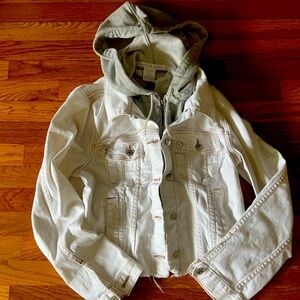 Veronica beard cropped denim jacket L